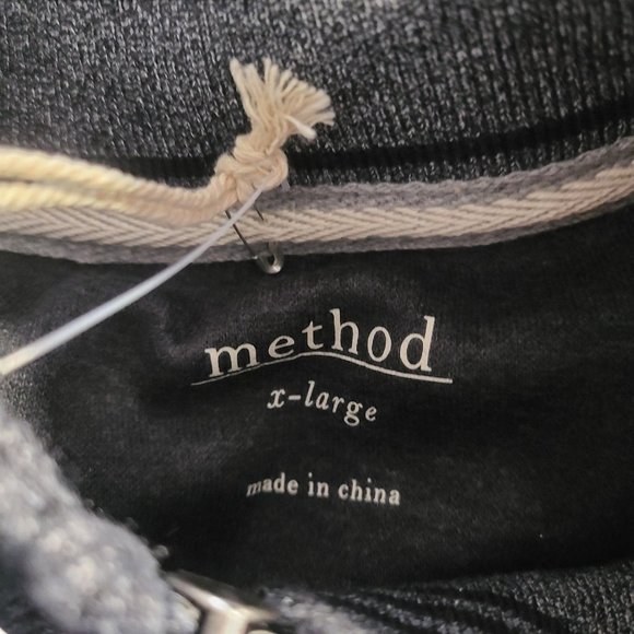 Method Mens Long Sleeve Quarter Zip Knit Sweater Black SZ XL NWT - Picture 5 of 9